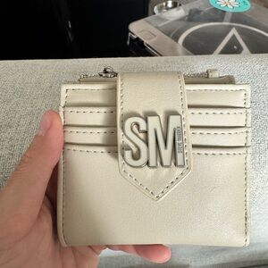 Steve Madden Cream Wallet with Logo